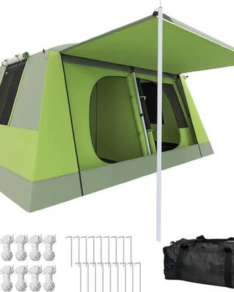 Tenda Campeggio Outsunny grande per 4 Persone