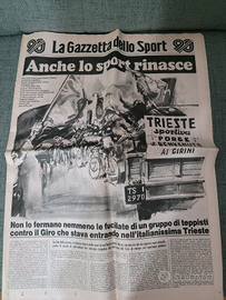 Gazzetta ciclismo e 1e pagine Corriere della Sera