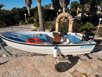Barca 4,20 m + Motore+carrello omologato