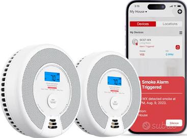 X-Sense Rilevatori di fumo e monossido 2pezzi