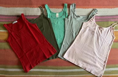 5 canotte donna vari colori tg. S Tezenis