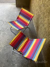 n. 4 sedie da giardino/spiaggia nuove