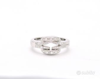 Anello Damiani oro bianco e diamanti