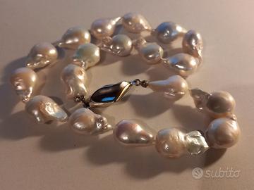 Collana perle di mare barocche e orecchini