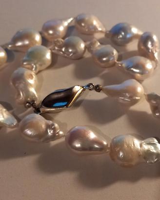 Collana perle di mare barocche e orecchini