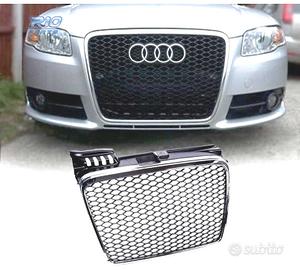GRIGLIA AUDI A4 B7 LOOK RS CROMATO NERO