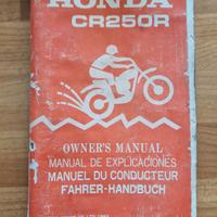 Manuale d'uso e Manutenzione Honda CR250 1983