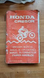 Manuale d'uso e Manutenzione Honda CR250 1983