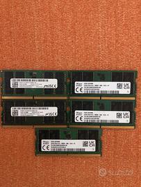 32gb ram ddr5 pc5 sodimm 4800 5600 sk hynix micron