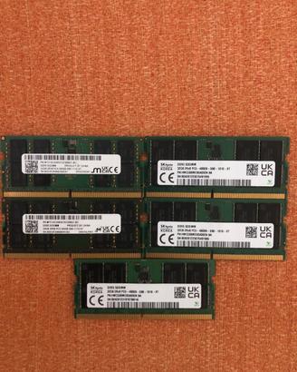 32gb ram ddr5 pc5 sodimm 4800 5600 sk hynix micron