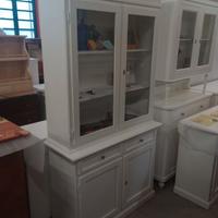 Credenza Vetrina Laccata Bianca Nuova