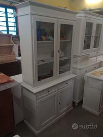 Credenza Vetrina Laccata Bianca Nuova