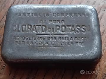 VECCHIA SCATOLA DI LATTA PASTIGLIE PER LA GOLA
