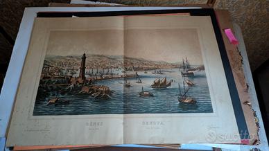 2 stampe antiche di Genova