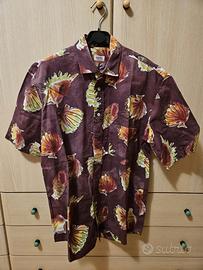 Camicia a maniche corte vintage Grigio Perla S