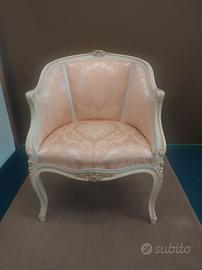 Poltroncina Stile Luigi XV  Laccata da Esposizione