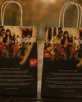 🕶️ 2 Buste Shopping Ray-Ban Originali – Nuove