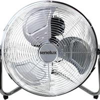 Senelux Ventilatore da pavimento, cromato da pales