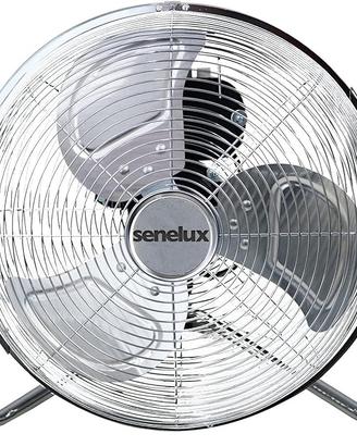 Senelux Ventilatore da pavimento, cromato da pales