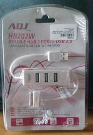 USB PORT + CARICABATTERIE PER IPOD IPHONE