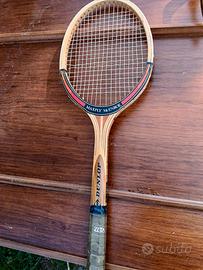 racchetta da tennis vintage in legno Dunlop 