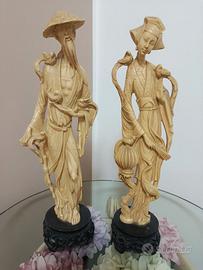 Statue orientali in marmo anni 70