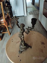 candelabri in bronzo  due 