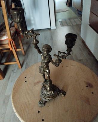 candelabri in bronzo  due 