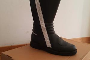 stivali moto in pelle 