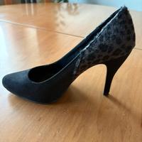 Décolleté nere Solo Soprani scamosciate animalier