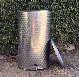 Bidone vinolio 300l in acciaio inox