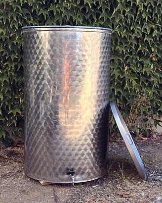 Bidone vinolio 300l in acciaio inox