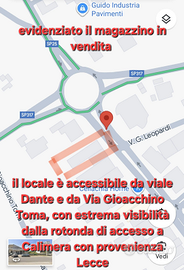 Magazzino commerciale, giardino edificabile