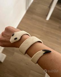 Bracciale serpente con diamanti neri