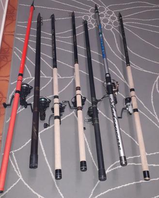 Canne da pesca e mulinelli(daiwa, shimano, triana