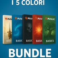 LOTTO 5 Mazzi Magic "I 5 COLORI" carte mtg
