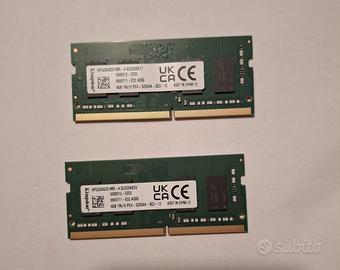 Kit 8GB (2x4GB) RAM DDR4 3200MHz SODIMM Kingston