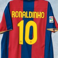Maglia Barcelona 2007/2008 Ronaldinho L originale 