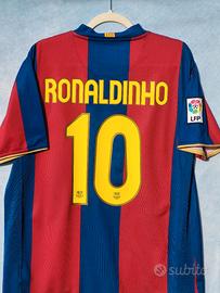 Maglia Barcelona 2007/2008 Ronaldinho L originale 