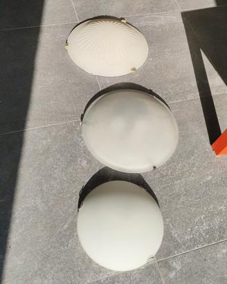 3 plafoniere lampade soffitto in vetro