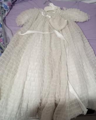 Abito da battesimo vintage anni '60 fatto a mano c