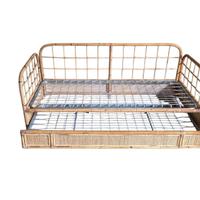 Lettino in rattan con secondo letto estraibile