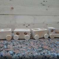 Giochi Giocattolo Trenino in legno fatto a mano
