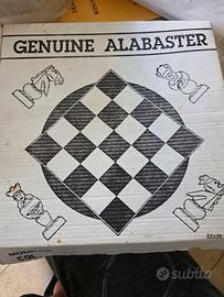 Scacchiera in alabastro - made in italy