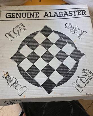 Scacchiera in alabastro - made in italy