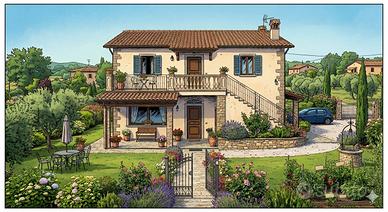Casa singola con 2 appartamenti (bifamiliare)