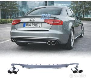 DIFFUSORE AUDI A4 B8 07-11 LOOK S4 + TERMINALI DI 