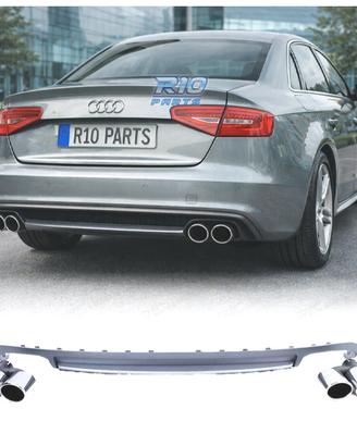 DIFFUSORE AUDI A4 B8 07-11 LOOK S4 + TERMINALI DI 