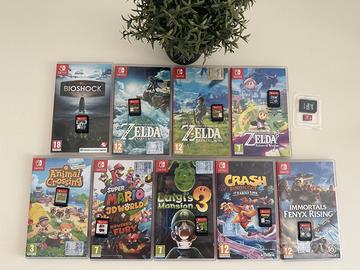 Lotto Giochi Switch + MicroSD Mario, Zelda, Animal