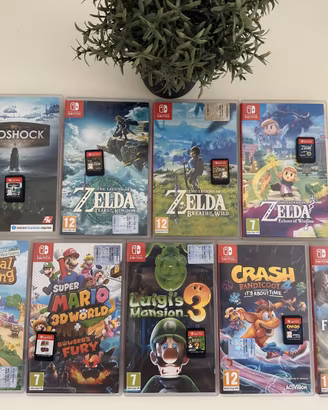 Lotto Giochi Switch + MicroSD Mario, Zelda, Animal